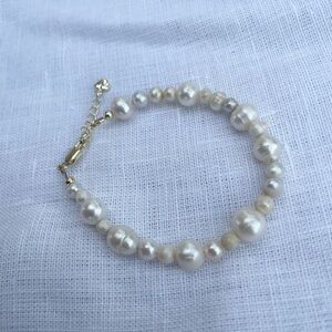 14k Gold Filled Bracelet Pearl Gold Jewelry Natural Freshwater Pearl beaded